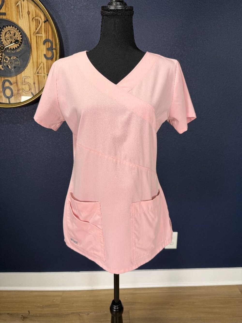 Grey's Anatomy Signature Blush Crossover V-Neck Scrub Top | S